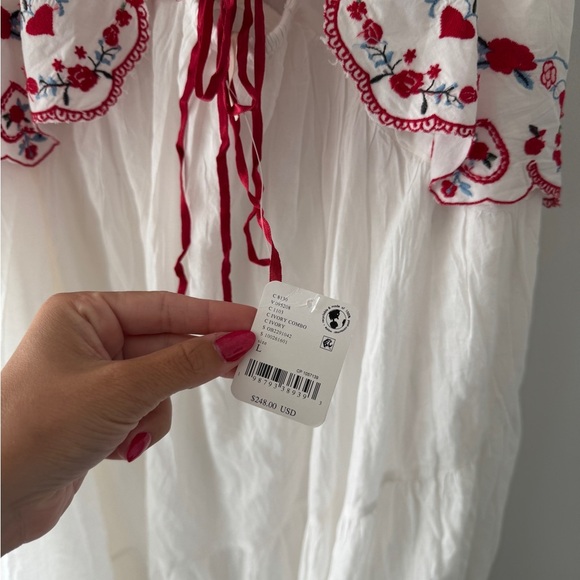 FREE PEOPLE NWT Valenciana White Midi Dress - Picture 13 of 15